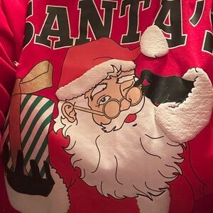 Holiday Time Vibrant Red Santa -Christmas Sweatshirt